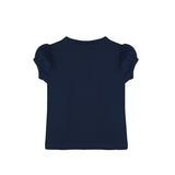 Girls' Basic Cotton T-Shirt  Short Puff Sleeve Crewneck / Toddler