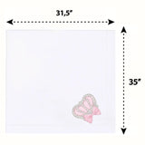 Newborn Jeweled Crown Swaddle Receiving Blanket for Baby Girl 34" x 31"
