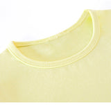 Girls' Basic Cotton T-Shirt  Short Puff Sleeve Crewneck / Toddler
