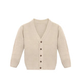 Lilax Little Boys Basic Long Sleeve V-Neck Classic Knit Cardigan Sweater