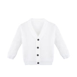 Lilax Little Boys Basic Long Sleeve V-Neck Classic Knit Cardigan Sweater