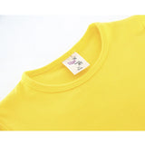 Girls' Basic Cotton T-Shirt  Short Puff Sleeve Crewneck / Toddler