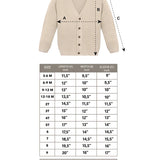 Lilax Little Boys Basic Long Sleeve V-Neck Classic Knit Cardigan Sweater