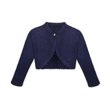 Baby Girls' Long Sleeve Knit One Button Closure Bolero Shrug