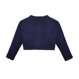Baby Girls' Long Sleeve Knit One Button Closure Bolero Shrug