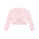 Baby Girls' Long Sleeve Knit One Button Closure Bolero Shrug
