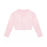 Baby Girls' Long Sleeve Knit One Button Closure Bolero Shrug