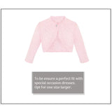 Baby Girls' Long Sleeve Knit One Button Closure Bolero Shrug