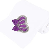 Newborn Jeweled Crown Swaddle Receiving Blanket for Baby Girl 34" x 31"