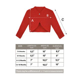 Baby Girls' Long Sleeve Knit One Button Closure Bolero Shrug