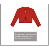 Baby Girls' Long Sleeve Knit One Button Closure Bolero Shrug