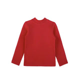 Baby Girls' Basic Long Sleeve Mock Turtleneck Cotton T-Shirt