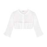Baby Girls' Long Sleeve Knit One Button Closure Bolero Shrug