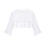 Baby Girls' Long Sleeve Knit One Button Closure Bolero Shrug