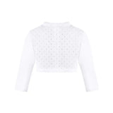 Baby Girls' Long Sleeve Knit One Button Closure Bolero Shrug