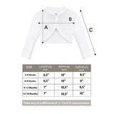 Baby Girls' Long Sleeve Knit One Button Closure Bolero Shrug