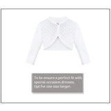 Baby Girls' Long Sleeve Knit One Button Closure Bolero Shrug