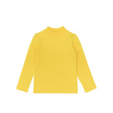 Baby Girls' Basic Long Sleeve Mock Turtleneck Cotton T-Shirt