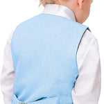 Boys 4 piece tuxedo suit with shirt, pants, vest and bow tie; perfect for baby boy clothes & christmas gift ideas  